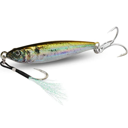Metal Jig Bait 20g 30g 40g Spinner Sinking 3D Eye Color Laser Spinning Gear Luring Cast Fishing Tackle Blade Hook Pesca VIB Lure