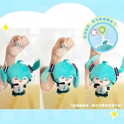 Genuine Spot Miku Double Ponytail Rotary Doll Pull Start Pendant Fufu Dolls Interesting Toys Trendy Kawaii Girls Gifts