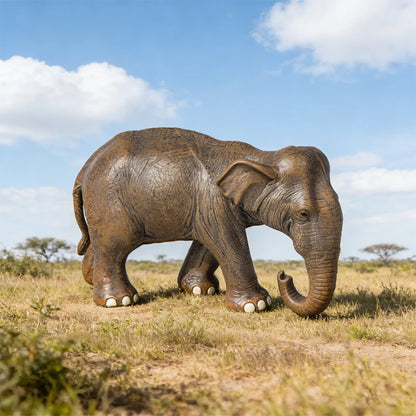 Oenux African Wild Animals Elephant Model Simulation Big Mammoth Action Figures Figurine PVC Educational Toy For Kids Gift