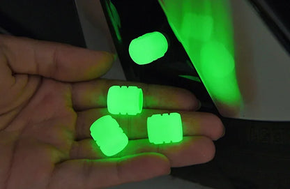 1-20PCS Luminous Car Tire Valve Cap Fluorescent Night Glowing Decor Motorcycle Bike Wheel Nozzle Dustproof Tyre Valve Stem Caps
