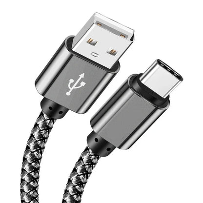 USB A to Type C Charging Cable 2A Fast Charger Nylon Data Cable 1M 2M 3M For Android Huawei Samsung TypeC Phone Charging Device