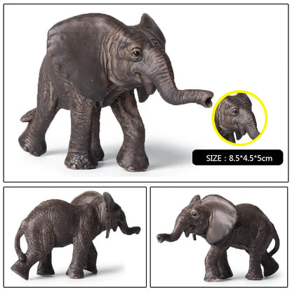 Oenux African Wild Animals Elephant Model Simulation Big Mammoth Action Figures Figurine PVC Educational Toy For Kids Gift
