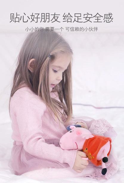 2pcs/set Genuine Peppa Pig kids Plush Toys peppa with Teddy bear George with Dinosaur Soft Stuffed Dolls Kids Toys original box