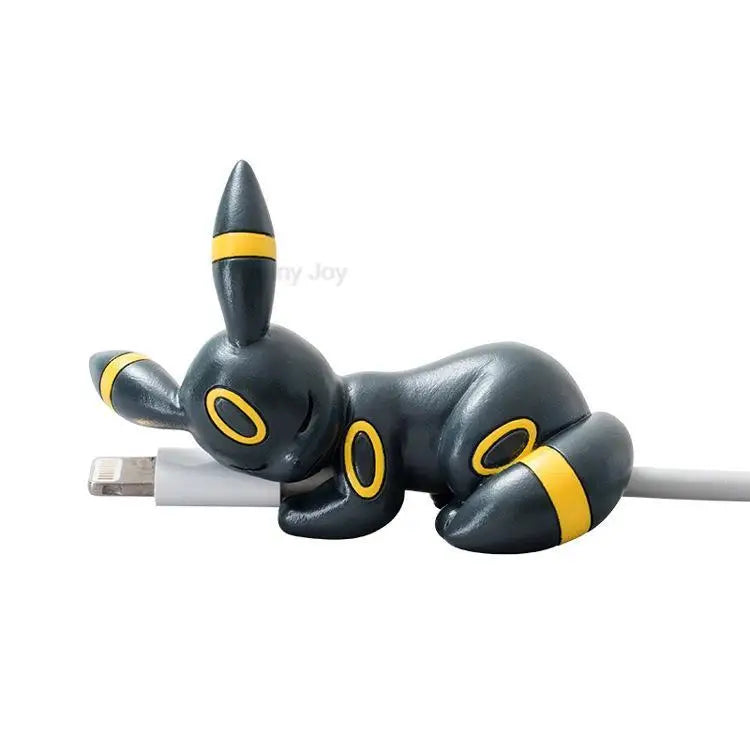 Hot Anime Figure Usb Protective Case Cable Bite Pikachu Cup Pet Eevee Dolls Meow Jigglypuff Accessories Toy Gift