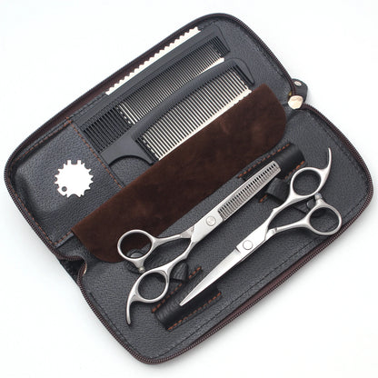 Professional Barber Scissors Set Japanese Steel Straight Thinning Texturizing Shears Precision Ground Sharp for Salon Home  Use