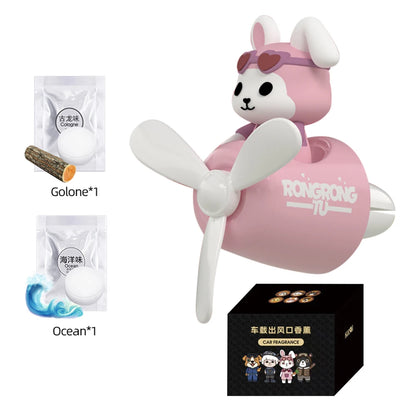 Cool Bear Pilot Car Air Freshener Rotating Propeller Air Outlet Perfume Fragrance Flavoring 자동차 공기 청정기 Accessories 방향제 차량용