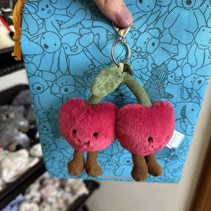 Hot tea bag Jc Cute Plush Toy label cute girl bag charm plush toy keychain Kawaii plush toy Limited New Gift bag