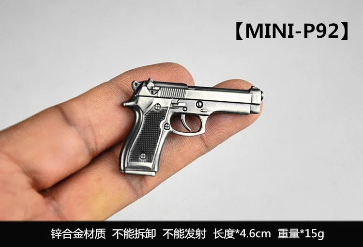 1/6 Scale Miniature Gun Plastic Rifle Set Assembly P92 M1911 98K MP5K Model Not Fired for 12" Action Figure Doll Accessories