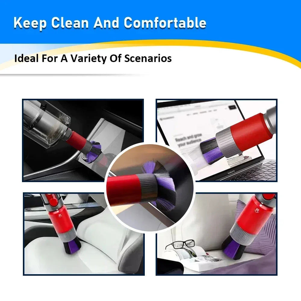 Traceless Dust Brush Part Fit for Dyson V7 V8 V10 V11 V15 Part Vacuum Cleaner Accessories Replacement Dusting Brush Attachment