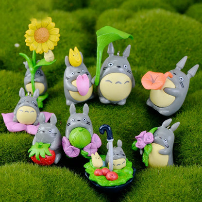 1-12pcs Anime Miyazaki Hayao Series Totoro Figure Mini Statue Cute Toys Room Ornaments Pvc Figures Toy Kid Gifts Collecctibles