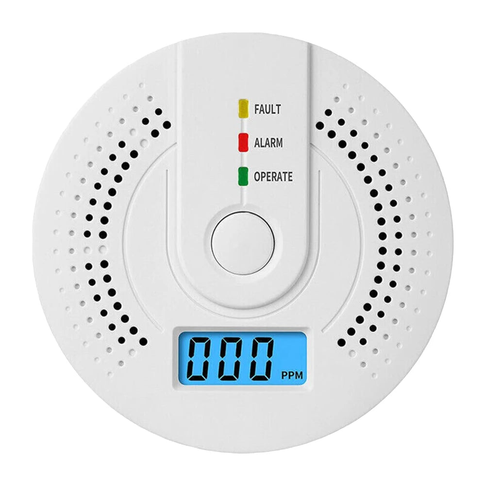 1-5X Digital Carbon Monoxide Detector Sound Warning Battery Powered CO Gas Monitor Alarm Detector Portable CO Detector Home Use