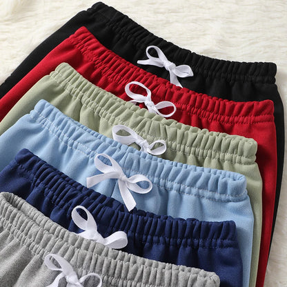 Children's Multi-color Seasonal Casual Sports Pants For Boys And Girls Autumn Solid Color Fashion Loose Haren Pants Sweatpants