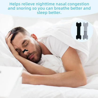 30PCS Enhanced Adhesion Sports Nasal Strips Breathable Comfortable Design Sleep Aid Non-Invasive Anti Snoring Nose Patch