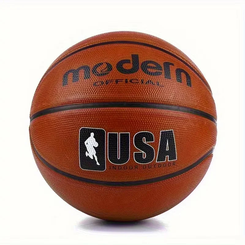 Premium Rubber Basketball Size 7/6/5/4 Outdoor Cement Court Training Sports Ball For Adults Youth Professional Game Equipment