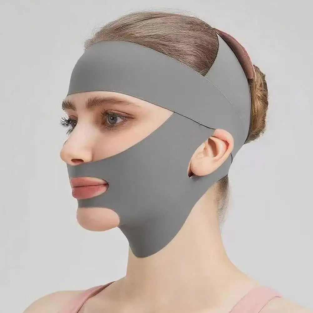 Breathable V-Shape Face Lifting Bandage Tighten & Firm Chin, Reduce Double Chin Anti-Sagging Slimming Strap for Daily Use