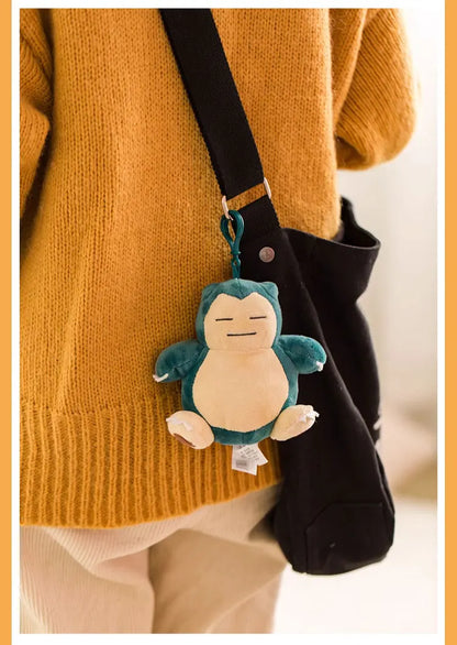 Anime Pokemon Pikachu Mew Psyduck Squirtle Bulbasaur Kawaii Stuffed Plush Toys School Bag Backpack Pendant Doll Keychain Gift