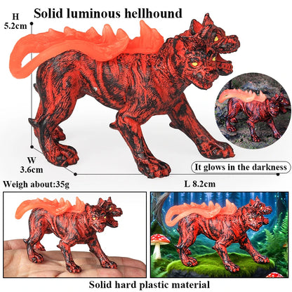 Oenux White Tiger Griffin Cerberus Lion Panther Tree Monster Fire Dragon Dinosaurs Model Action Figures Collection Kid Toy