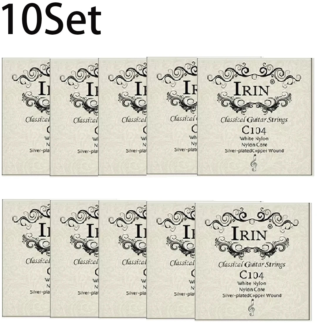 6 Pcs Strings Classical Guitar Strings Black Clear Nylon Guitarra Strings Sliver Plated Copper Wound String Guitar Accessories
