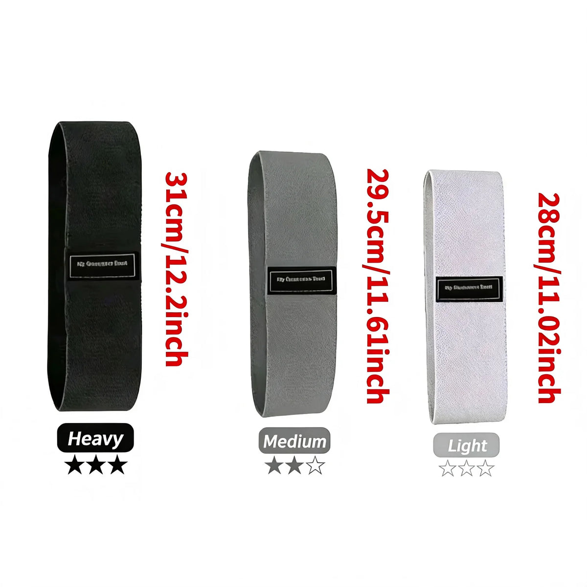 Basic Fabric Resistance Bands, Hip Glute Thigh Workout Loop Bands for Squats Yoga Gym Fitness