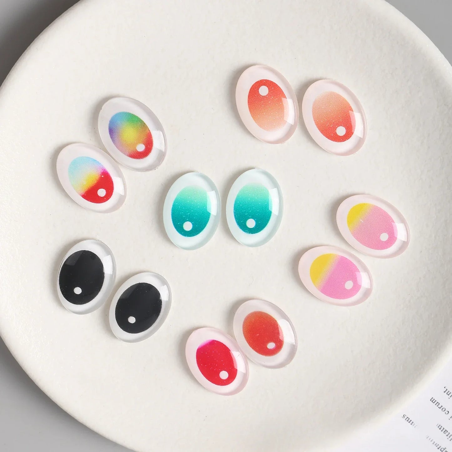 18pcs For Labubu Eye Accessories Simulation Glass Eye Patches Dolls Accessories