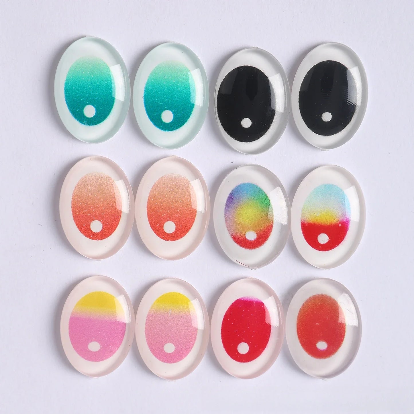 18pcs For Labubu Eye Accessories Simulation Glass Eye Patches Dolls Accessories