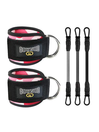 2PC/3PC GOUNOD Fitness Ankle Strap Adjustable D-Ring Support Cuffs Gym Leg Strength Exercise Pulley With Buckle Sport Guard Safe