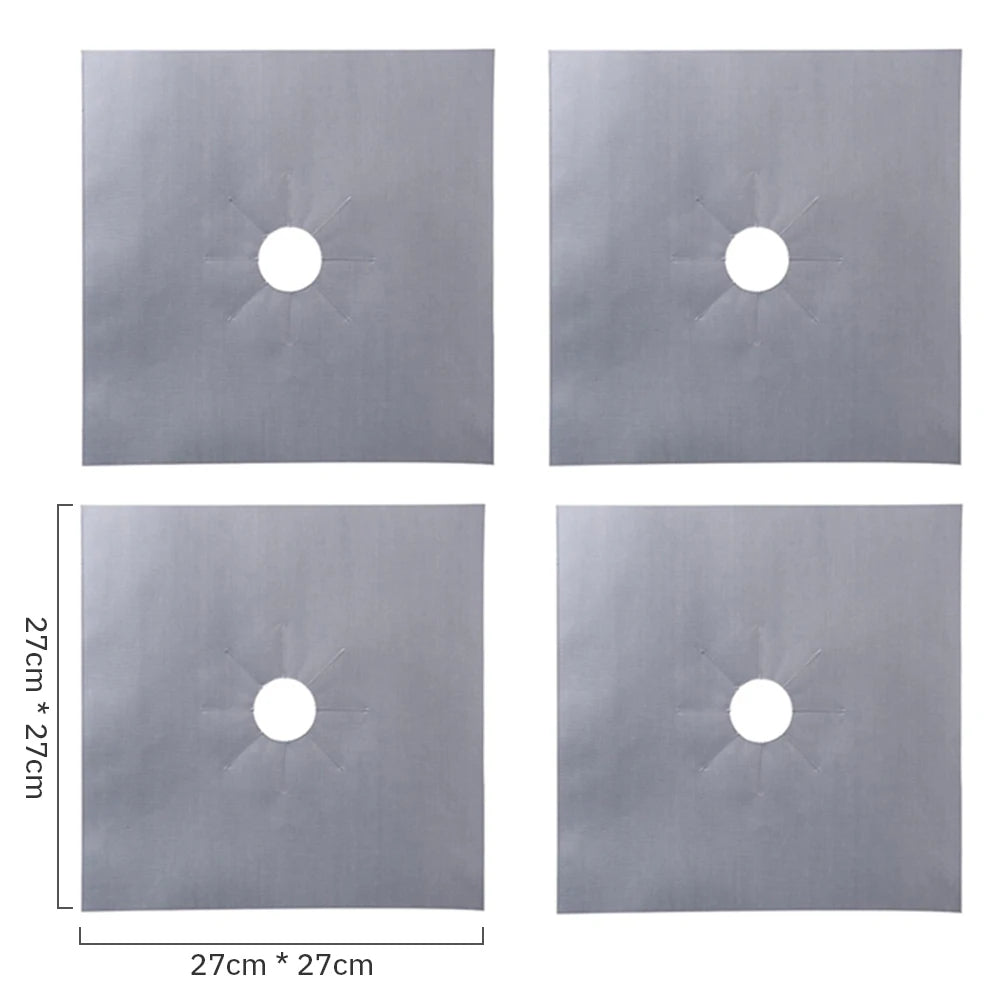 8/4/1pcs Stove Protector Cover Liner Gas Stove Protector Stove Stovetop Burner Protector Kitchen Accessories Mat Cooker 27cm
