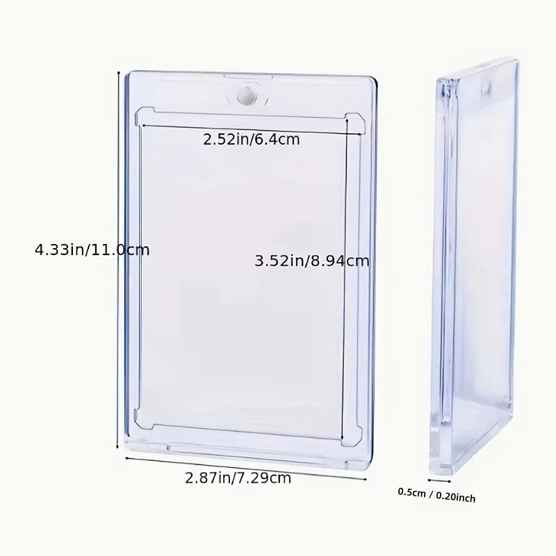 10 Pieces of 35Pt Clear Magnetic Card Storage Boxes, Hard Plastic Storage Boxes, Uv-Resistant Acrylic Magnetic Card Holders, with Magnetic Top Closure, Ideal for Baseball Cards, Perfect for Collectors and Players, Baseball Di