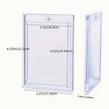 10 Pieces of 35Pt Clear Magnetic Card Storage Boxes, Hard Plastic Storage Boxes, Uv-Resistant Acrylic Magnetic Card Holders, with Magnetic Top Closure, Ideal for Baseball Cards, Perfect for Collectors and Players, Baseball Di