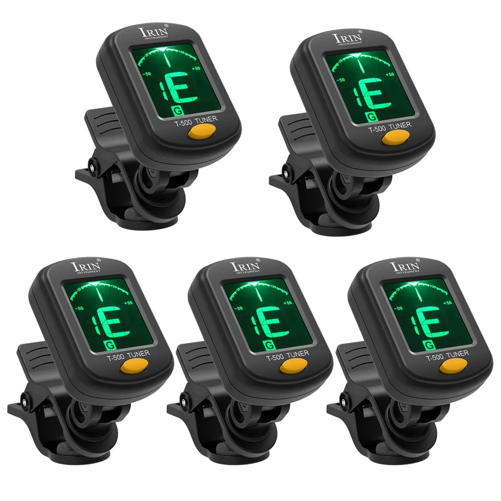 IRIN T-500 Guitar Tuner Rotatable Clip-on Tuner LCD Display for Chromatic Acoustic Guitar Bass Ukulele Guitar Parts & Accessory