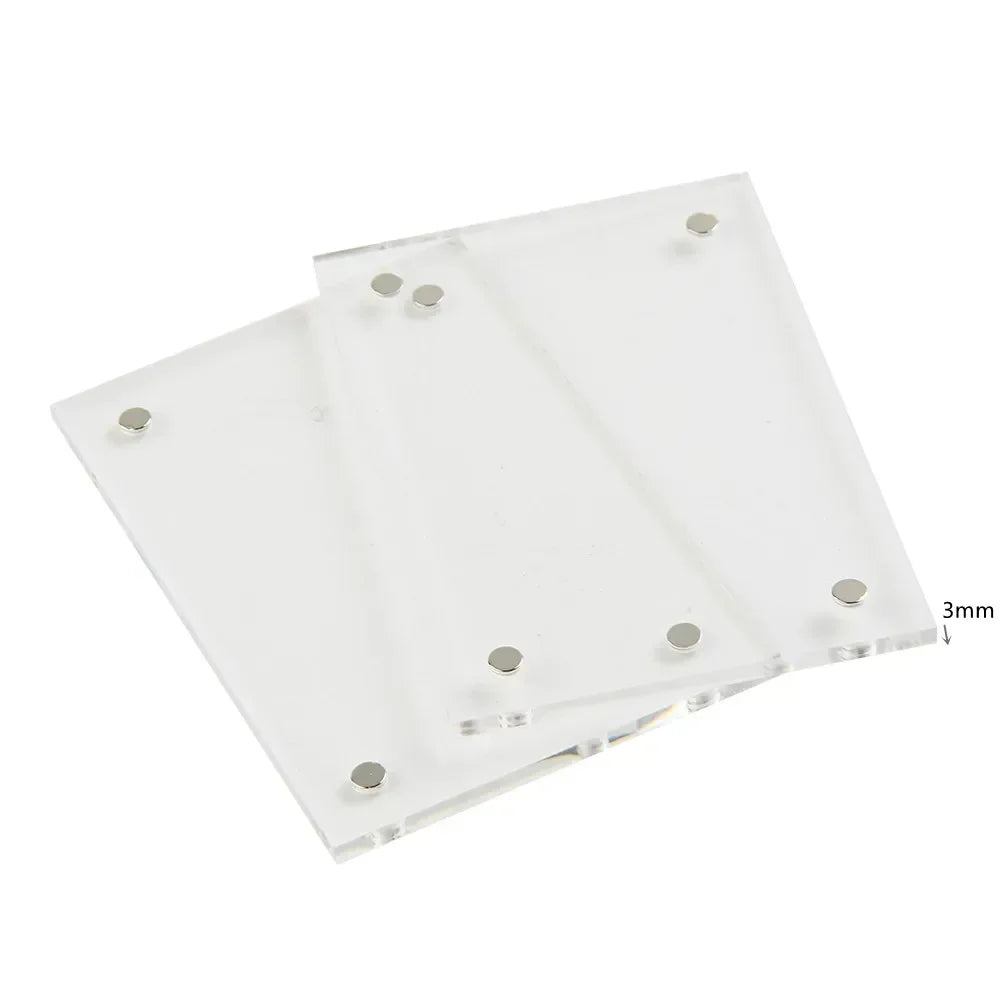 1 Pc Transparent Photo Frame Acrylic Magnetic Display Frame Poster Display Stand 3/5mm For Room Desk Home Decoration