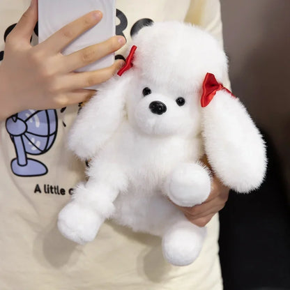 Hot Sale Realistic Sitting Poodle Pug Puppy Plush Toys Stuffed Doggy Cute Fluffy Plush Pet Room Decor Children Birthday Gift