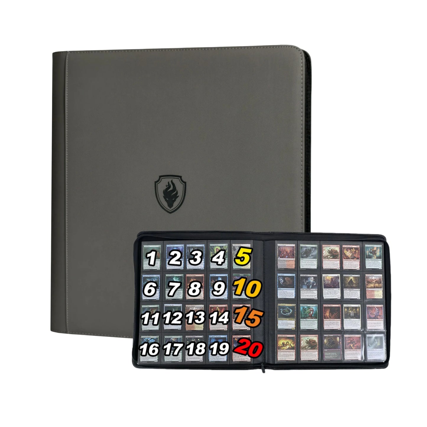 1280+ Cards 20 Pocket Card Binder Collector Card Album - Pages Compatible for Game Cards, Sports Cards and other cards