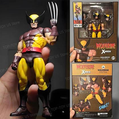 Original Ct Toys Wolverine Action Figure Deadpool Mafex 096 Figure Mafex 138 X Men Comic Version Figurine Collection Model Toys