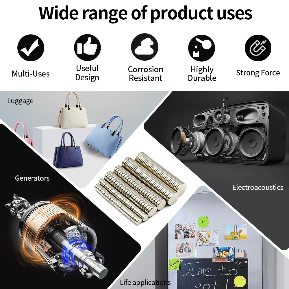 Super Strong Neodymium Magnet N35 NdfeB Permanent Magnetic imanes Round Powerful Magnets Refrigerator Magnet  2x2/6x2/6x3/10x3