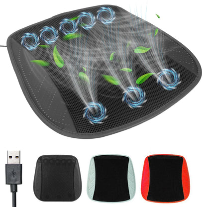 Summer Universal Car Cooling Cushion with 5/8 Fans, Three Wind Adjustment Cooled Chair Pad USB Seat Cushion Interior Accessories