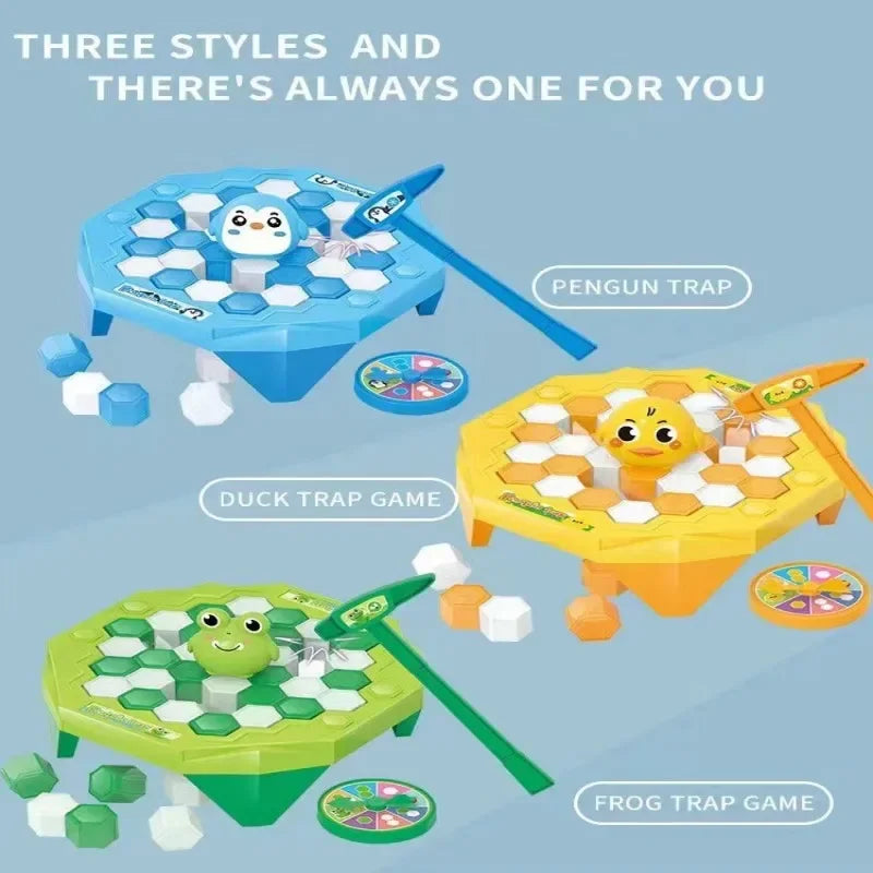 Mini Ice Breaking Penguin Toy Rescue Penguin Knocking Ice Game Children's Interactive Competition Toy Tabletop Puzzle Game