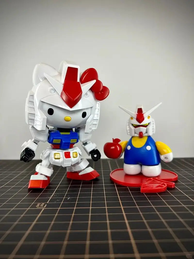 In Stock Hello Kitty 1/144 Scale Cute Cat Collection Assembly Model Kit Action Figure Collectible Toy For Decoration