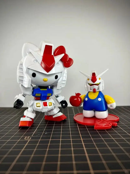 In Stock Hello Kitty 1/144 Scale Cute Cat Collection Assembly Model Kit Action Figure Collectible Toy For Decoration