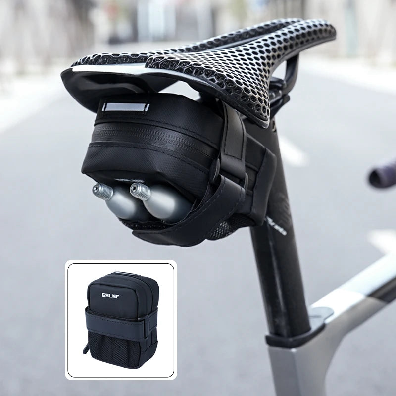 ESLNF Bike Saddle Bag Rainproof Mountain Road Bicycle Tail Bag Bike Under Seat Pack Cycling Tools Bag
