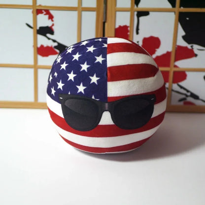 10cm Cute Countryball Polandball Plush Stuffed Dolls Anime Short  Toys Mini Pillow Bag Key Ring Pendant Cosplay Gifts