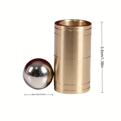 Ball & Tube Mystery (Brass) Close up Magic Tricks Illusions Gimmick Fun Magic Balls Rises Falls Stage Magic Magician Toys