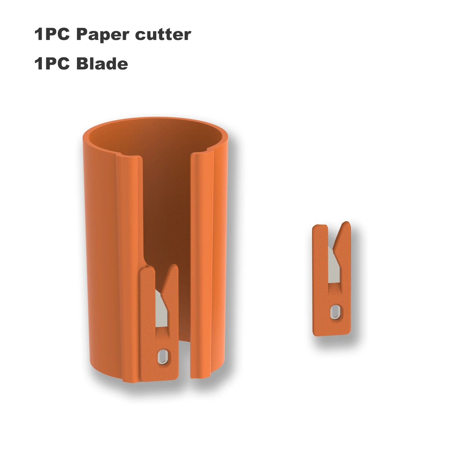 HORN Sliding Wrapping Paper Cutter - Easy-Glide Gift Wrap Trimmer for Christmas & Birthdays, Durable ABS，, Orange/Black