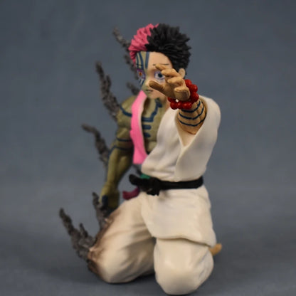 In Stock 13cm Demon Slayer Akaza Hakuji Anime Figure Model Doll Action Figurine Pvc Decoration Peripheral Desktop Ornament Toy
