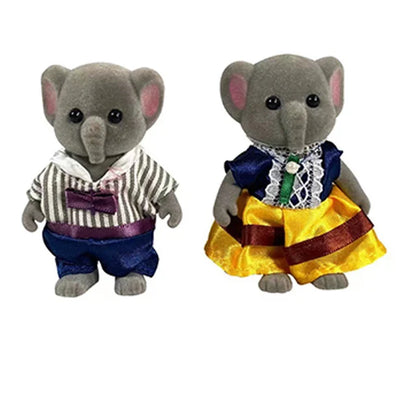 Simulation Forest Rabbit Family DIY Playset Mini Rabbit Bear Figure Toy Dolls Kids Gifts