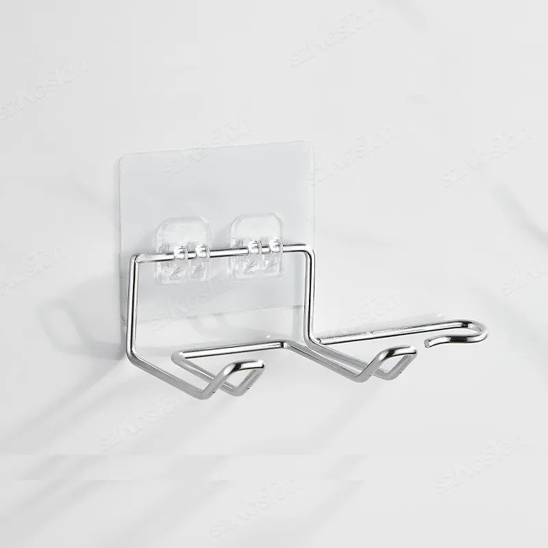 Hair Dryer Bracket Wall Mounted Hair Dryer Bracket Washroom Accessories Self-adhesive Home Storage Rack Bathroom Accessories
