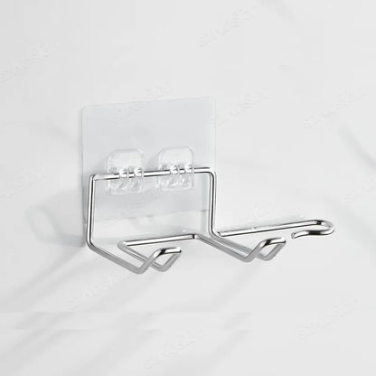 Hair Dryer Bracket Wall Mounted Hair Dryer Bracket Washroom Accessories Self-adhesive Home Storage Rack Bathroom Accessories