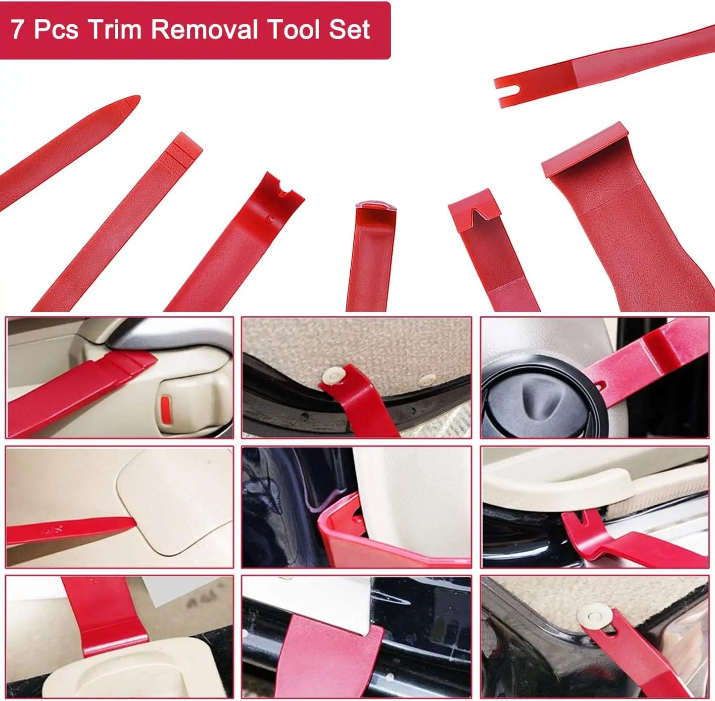 21/18PCS Car Door Tool Kit Inflatable Air Pump Auto Window Door Open Fixing Gripper Tools Long Reach Kits with Carrying Bag