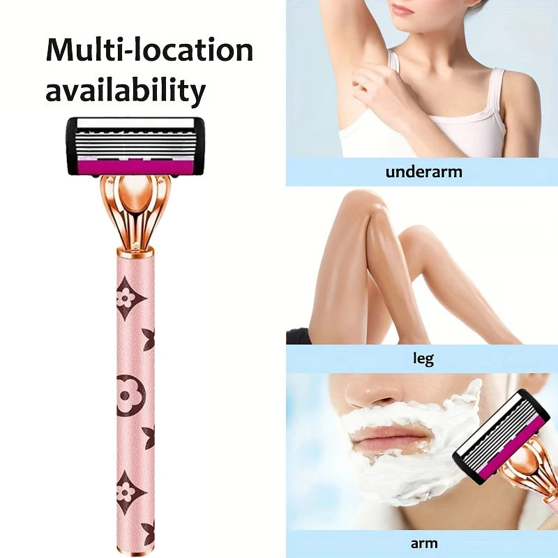 6-layer Blade Women Manually Change The Head To Shave Shaving Knife Shaver Armpit Retreat Private Part Hair Removal Artifact