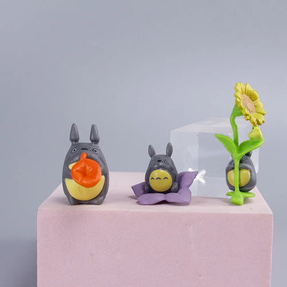 1-12pcs Anime Miyazaki Hayao Series Totoro Figure Mini Statue Cute Toys Room Ornaments Pvc Figures Toy Kid Gifts Collecctibles